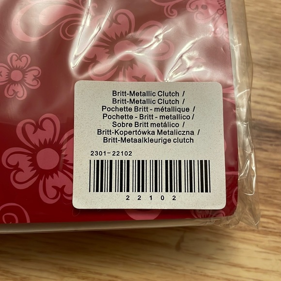 NIP Grace Adele Britt Clutch in Metallic (Champagne) - Picture 5 of 5